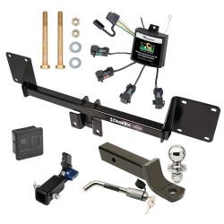 Trailer Tow Hitch For 21-22 Mercedes Benz GLE350 Hidden Removable 2" Receiver Deluxe Package w/ Zero Contact Wiring Harness Kit and 2" Ball Mount and Lock