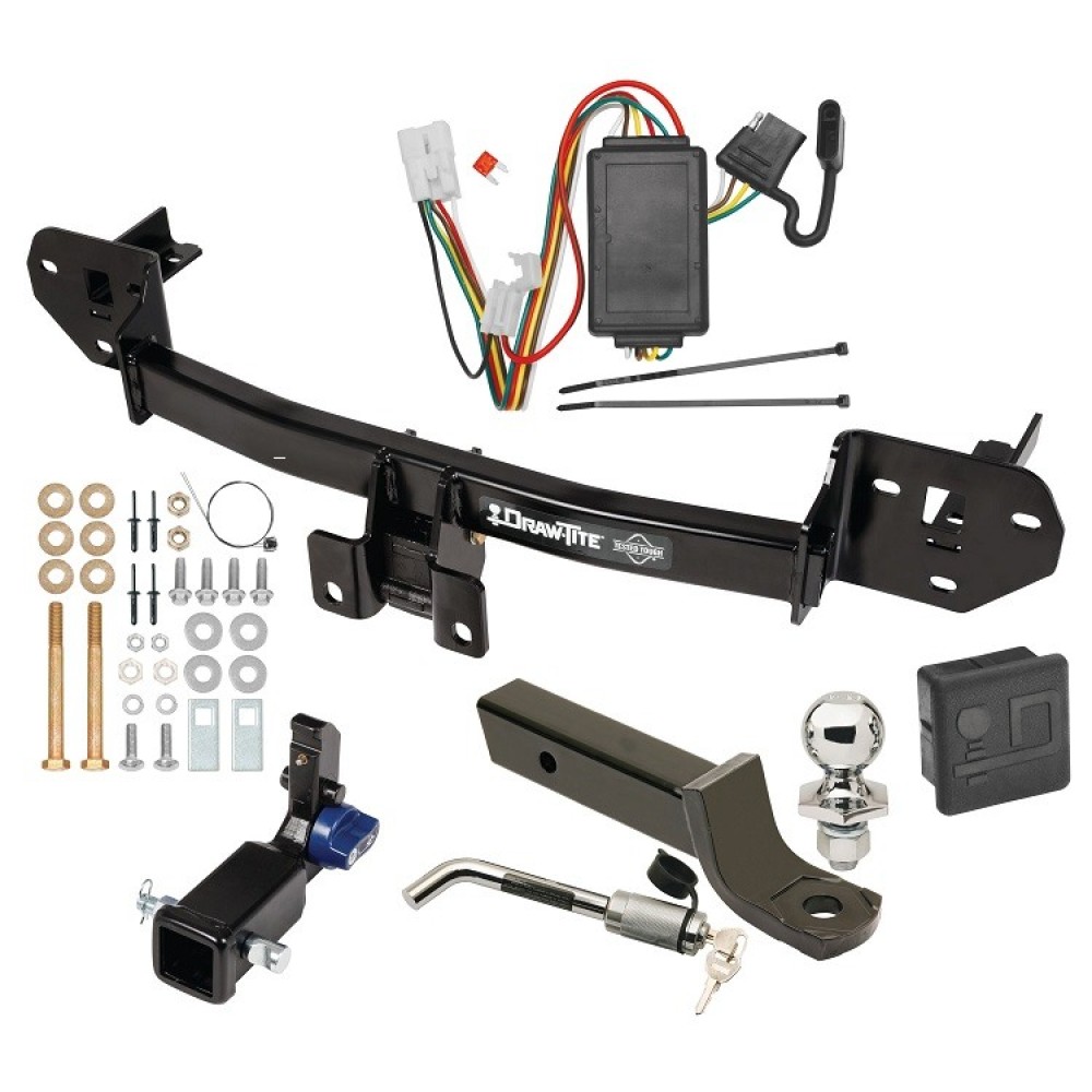 Custom Fit Trailer Hitch Removable 2” Receiver Wiring Harness (Plug & Play) 2" Drop Ball-Mount w/ Locking Pin/Clip 2" Chrome Ball Rubber Hitch Plug Cover Installation Hardware Installation Instructions 76926 118467 7005111 7010 Draw-Tite Tr Trailer Tow Hitch For 20-25 Subaru Outback Wagon Hidden Removable 2" Receiver Deluxe Package Wiring 2" Ball Mount and Lock