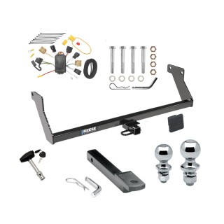 Custom Fit Trailer Hitch Draw-Bar w/ Pin/Clip Wiring Harness (Plug & Play) 1-7/8" and 2" Chrome Ball Security Lock Pin Rubber Hitch Plug Cover Installation Hardware Installation Instructions 77145 3591 118428 63820 63810 580407 2211 Reese T Reese Trailer Tow Hitch For 07 Dodge Caliber Deluxe Package Wiring 2" and 1-7/8" Ball and Lock