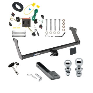 Custom Fit Trailer Hitch Draw-Bar w/ Pin/Clip Wiring Harness (Plug & Play) 1-7/8" and 2" Chrome Ball Security Lock Pin Rubber Hitch Plug Cover Installation Hardware Installation Instructions 77145 3591 118552 63820 63810 580407 2211 Reese T Reese Trailer Tow Hitch For 08-12 Dodge Caliber Except SRT-4 Deluxe Package Wiring 2" and 1-7/8" Ball and Lock