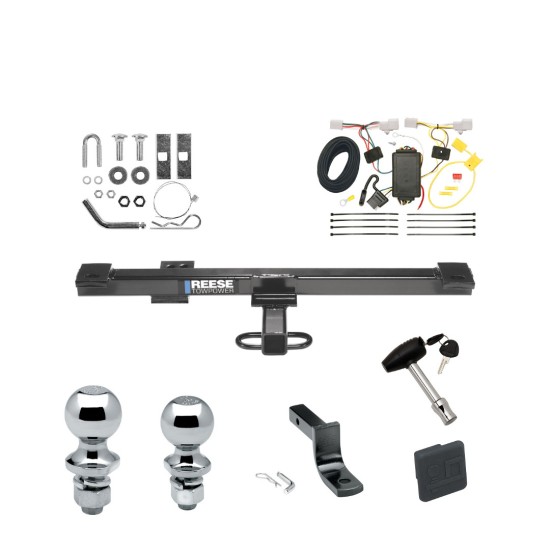 Custom Fit Trailer Hitch Draw-Bar w/ Pin/Clip Wiring Harness (Plug & Play) 1-7/8" and 2" Chrome Ball Security Lock Pin Rubber Hitch Plug Cover Installation Hardware Installation Instructions 77150 118520 3593 63810 63820 580407 2211 Reese Reese Trailer Tow Hitch For 06-10 Mazda 5 Deluxe Package Wiring 2" and 1-7/8" Ball and Lock