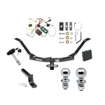 Custom Fit Trailer Hitch Draw-Bar w/ Pin/Clip Wiring Harness (Plug & Play) 1-7/8" and 2" Chrome Ball Security Lock Pin Rubber Hitch Plug Cover Installation Hardware Installation Instructions 77161 118302 3592 63810 63820 580407 2211 Reese T ReeseTrailer Tow Hitch For 03-07 Honda Accord Sedan Deluxe Package Wiring 2" and 1-7/8" Ball and Lock