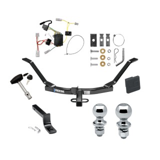 Custom Fit Trailer Hitch Draw-Bar w/ Pin/Clip Wiring Harness (Plug & Play) 1-7/8" and 2" Chrome Ball Security Lock Pin Rubber Hitch Plug Cover Installation Hardware Installation Instructions 77161 118436 3592 63810 63820 580407 2211 ReeseT Reese Trailer Tow Hitch For 06-07 Honda Accord Coupe Deluxe Package Wiring 2" and 1-7/8" Ball and Lock