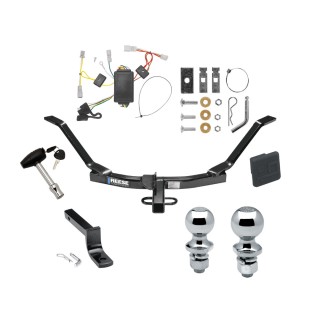 Custom Fit Trailer Hitch Draw-Bar w/ Pin/Clip Wiring Harness (Plug & Play) 1-7/8" and 2" Chrome Ball Security Lock Pin Rubber Hitch Plug Cover Installation Hardware Installation Instructions 77161 118441 3592 63810 63820 580407 2211 T Reese Trailer Trailer Tow Hitch For 03-05 Honda Accord Coupe Deluxe Package Wiring 2" and 1-7/8" Ball and Lock