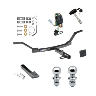 Custom Fit Trailer Hitch Draw-Bar w/ Pin/Clip Wiring Harness (Plug & Play) 1-7/8" and 2" Chrome Ball Security Lock Pin Rubber Hitch Plug Cover Installation Hardware Installation Instructions 77164 3591 118336 63810 63820 580407 22111 ReeseT Reese Trailer Tow Hitch For 97-01 Honda CR-V Deluxe Package Wiring 2" and 1-7/8" Ball and Lock
