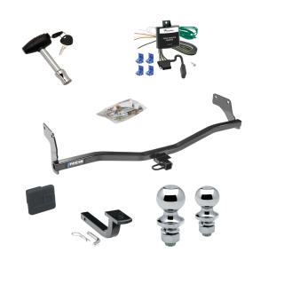 Reese Trailer Tow Hitch For 06-11 KIA Rio5 Hyundai Accent Hatchback Deluxe Package Wiring 2" and 1-7/8" Ball and Lock