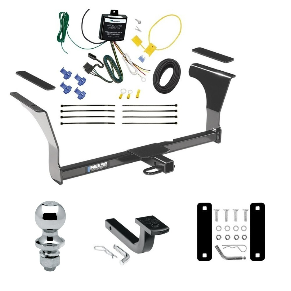 Custom Fit Trailer Hitch Draw-Bar w/ Pin/Clip Wiring Harness (Plug & Play) 1-7/8" Chrome Ball Installation Hardware Installation Instructions 77168 3594 118676 63810 Reese Trailer Tow Hitch 16-22 Nissan Maxima Trailer Complete Package Wiring Dra Reese Trailer Tow Hitch For 16-24 Nissan Maxima 22-23 Altima Trailer Complete Package w/ Wiring Draw Bar and 1-7/8" Ball