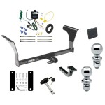 Custom Fit Trailer Hitch Draw-Bar w/ Pin/Clip Wiring Harness (Plug & Play) 1-7/8" and 2" Chrome Ball Security Lock Pin Rubber Hitch Plug Cover Installation Hardware Installation Instructions 77168 3594 118676 63820 63810 580407 2211 Reese Tr Reese Trailer Tow Hitch For 16-24 Nissan Maxima 22-23 Altima Deluxe Package Wiring 2" and 1-7/8" Ball and Lock
