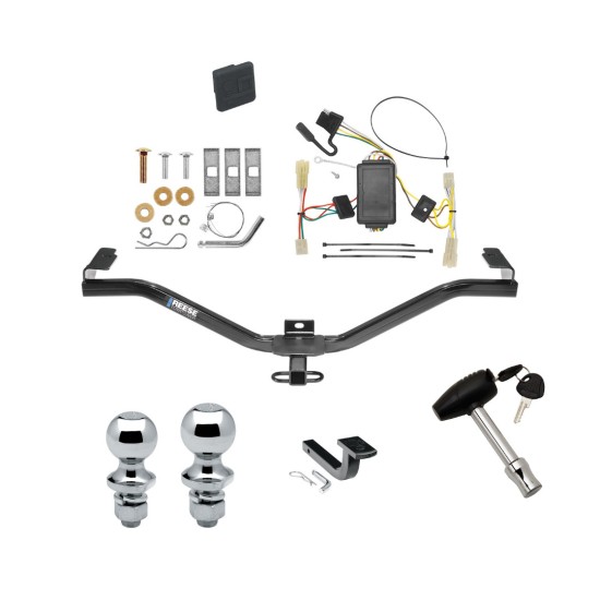 Custom Fit Trailer Hitch Draw-Bar w/ Pin/Clip Wiring Harness (Plug & Play) 1-7/8" and 2" Chrome Ball Security Lock Pin Rubber Hitch Plug Cover Installation Hardware Installation Instructions 77189 118456 3594 63820 63810 580407 2211 T Trailer Tow Hitch For 07-11 Suzuki SX4 Hatchback Deluxe Package Wiring 2" and 1-7/8" Ball and Lock