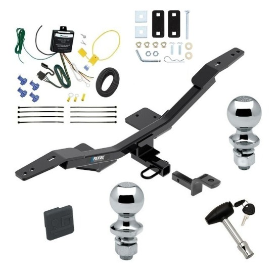 Custom Fit Trailer Hitch Draw-Bar w/ Pin/Clip Wiring Harness (Requires Splicing) 1-7/8" and 2" Chrome Ball Security Lock Pin Rubber Hitch Plug Cover Installation Hardware Installation Instructions 77950 3593 119191 63820 63810 580407 2211 Reese Reese Trailer Tow Hitch For 09-23 Audi A4 Sedan Deluxe Package Wiring 2" and 1-7/8" Ball and Lock
