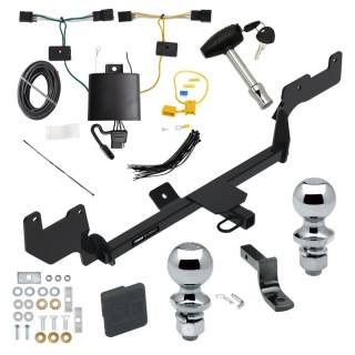 Custom Fit Trailer Hitch Draw-Bar w/ Pin/Clip Wiring Harness ( Plug & Play ) 1-7/8" and 2" Chrome Ball Security Lock Pin Rubber Hitch Plug Cover Installation Hardware Installation Instructions 77992 3593 118818 63820 63810 580407 2211 Reese Reese Trailer Tow Hitch For 20-23 Hyundai Venue Deluxe Package Wiring 2" and 1-7/8" Ball and Lock