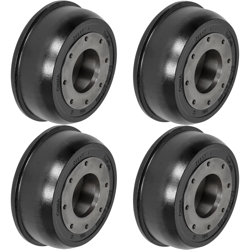 Lippert 10K 12‑1/4 × 3‑3/8 Short Trailer Brake Drums 4‑Pack – Dexter, Al‑Ko, Rockwell Compatible