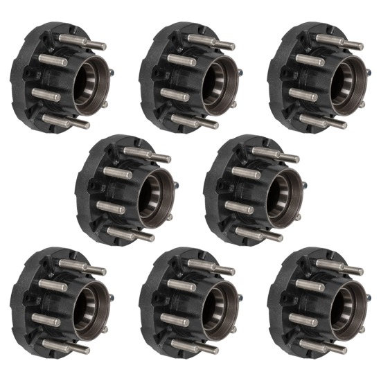 Lippert 10K oil bath idler hub 8‑pack, 8 on 6.5 bolt pattern, 5/8″ studs, fits 16‑17.5″ wheels, Dexter Alko Rockwell compatible