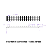 GEN-Y 8 Ft Heavy Duty Aluminum Ramps – 15" x 96", 7,000 lb per Ramp GEN-Y Hitch 8 Ft Extreme Duty Aluminum Loading Ramps Set – 15x96, 7K lb Capacity Each
