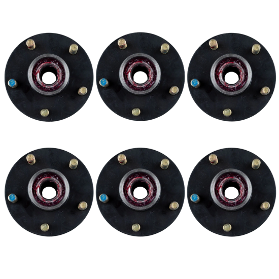 Lippert 2,200 lb. Axle Hub Assembly 5 on 4.5 with Lug Nuts 6-Pack Lippert Pre-Greased 2,200 lb. Axle Hub Assembly 5 on 4.5 with Lug Nuts 6-Pack Triple Axle