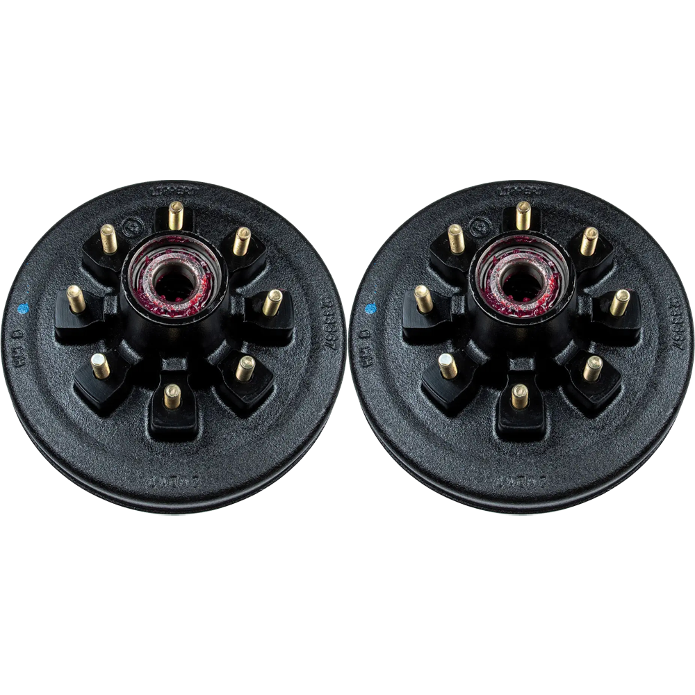 lippert 12 inch trailer brake drum hub pair for 7000 lb axle 8 on 6.5 dexter alko compatible