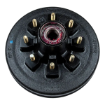 lippert 12 inch trailer brake drum hub pair for 7000 lb axle 8 on 6.5 dexter alko compatible