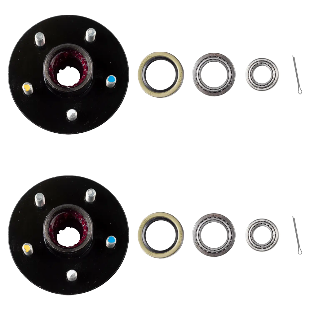 Lippert 2,200 lb Trailer Idler Hub Pair 5 on 4.5 with Bearing Kit Dexter Al-Ko Rockwell
