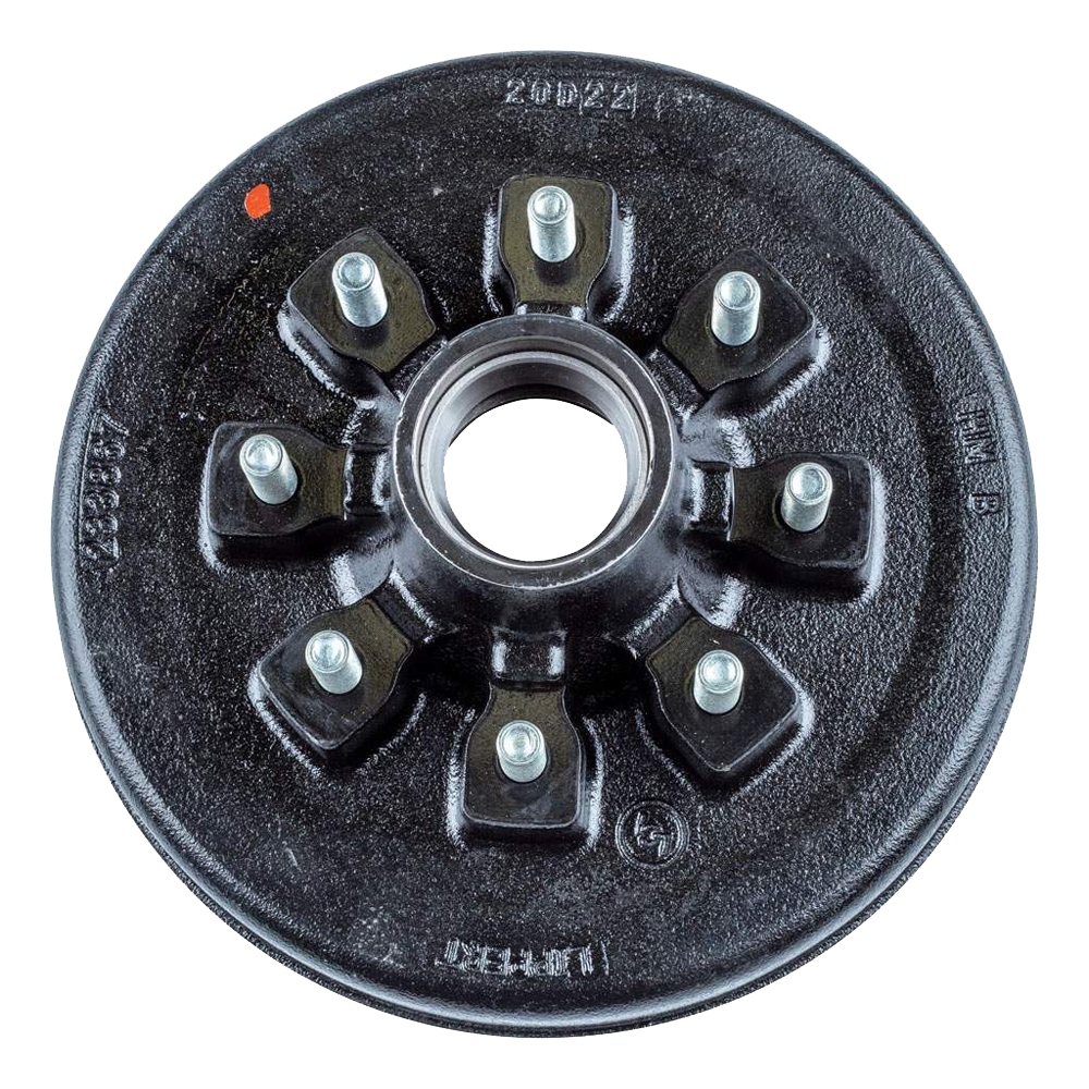 Lippert 12 inch brake drum hub kit for 7K axles, 8 on 6-1/2 pattern, Dexter & Al-Ko compatible
