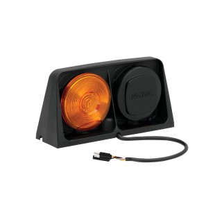 Wesbar Left + Right Ag Dual Tail Light Kit – Red/Amber with Molded Tri-Plugs Wesbar Dual Left and Right Agricultural Tail Light Kit Red Amber with 3-Wire Plug