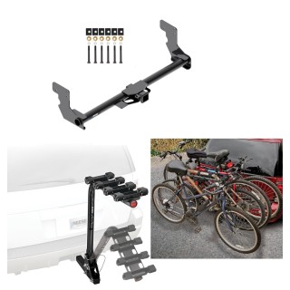 Trailer Hitch w/ 4 Bike Rack For 16-23 Mercedes-Benz Metris All Styles Approved for Recreational & Offroad Use Carrier for Adult Woman or Child Bicycles Foldable