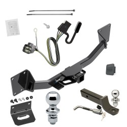 Ultimate Tow Package For 17-23 GMC Acadia Exc 17 Limited 2020 Cadillac XT6 19-24 Chevy Blazer Trailer Hitch w/ Wiring 2" Drop Mount Dual 2" and 1-7/8" Ball Lock Bracket Cover 2" Receiver Reese