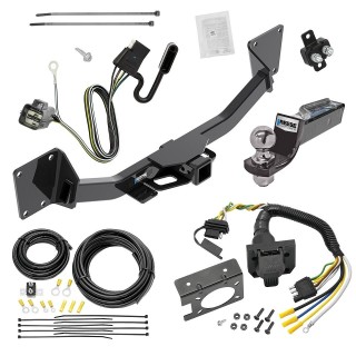 Custom Fit Trailer Hitch Wiring Harness (Plug & Play) 2" Drop Ball-Mount w/ Pin/Clip 2" Chrome Ball Trailer Connector Adapter Brake Control Wiring Kit Circuit Breaker Installation Hardware Installation Instructions 84023 85343 20506 7012a 1 Trailer Hitch Tow Package w/ 7-Way RV Wiring For 17-23 GMC Acadia Exc 17 Limited 2020 Cadillac XT6 19-24 Chevy Blazer w/ 2" Drop Mount 2" Ball Class 3 2" Receiver All Models Reese