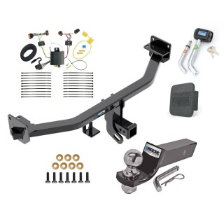 Custom Fit Trailer Hitch Wiring Harness (Plug & Play) 2" Drop Ball-Mount w/ Pin/Clip 2" Chrome Ball Security Lock Pin Rubber Hitch Plug Cover Installation Hardware Installation Instructions 84074 118698 21536 7054430 7000600 Reese Trailer T Reese Trailer Tow Hitch For 17-22 KIA Sportage Except SX & SX Turbo Deluxe Package Wiring 2" Ball and Lock
