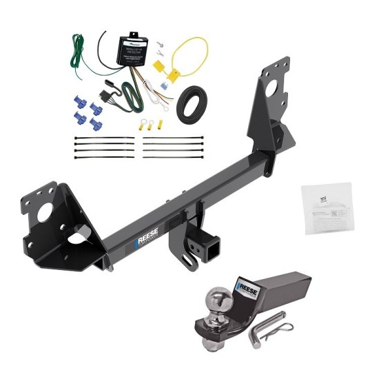Custom Fit Trailer Hitch Wiring Harness (Requires Splicing) 2" Drop Ball-Mount w/ Pin/Clip 2" Chrome Ball Installation Hardware Installation Instructions 84076 119148 21536 Reese Trailer Tow Hitch 17-22 Audi Q7 Complete Package Wiring and 2&am Reese Trailer Tow Hitch For 17-25 Audi Q7 Complete Package w/ Wiring and 2" Ball