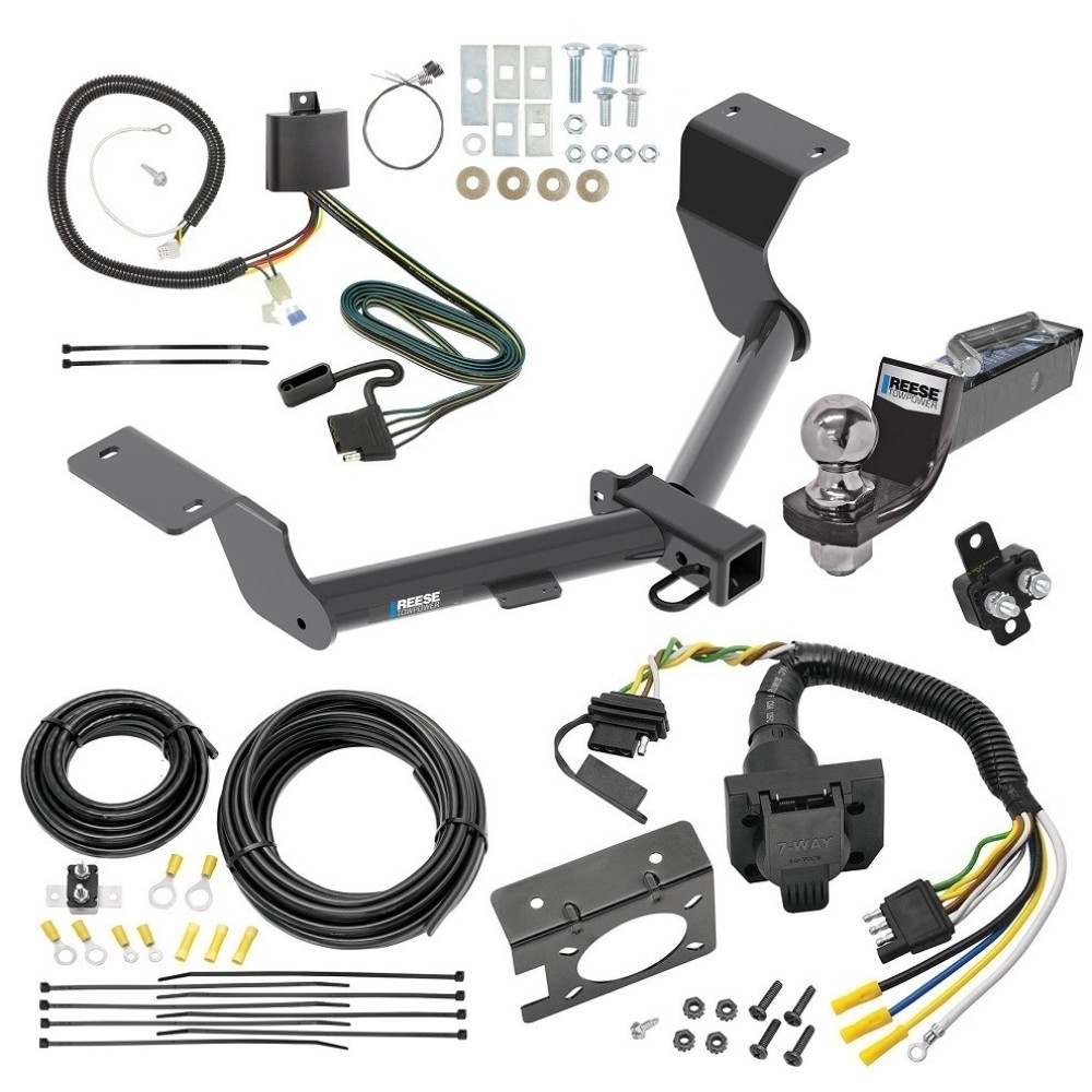Trailer Hitch Tow Package w/ 7-Way RV Wiring For 17-19 Honda CR-V 20-24 Except Hybrid w/ 2" Drop Mount 2" Ball Class 3 2" Receiver Reese Trailer Hitch Tow Package w/ 7-Way RV Wiring For 17-19 Honda CR-V 20-24 Except Hybrid w/ 2" Drop Mount 2" Ball Class 3 2" Receiver Reese