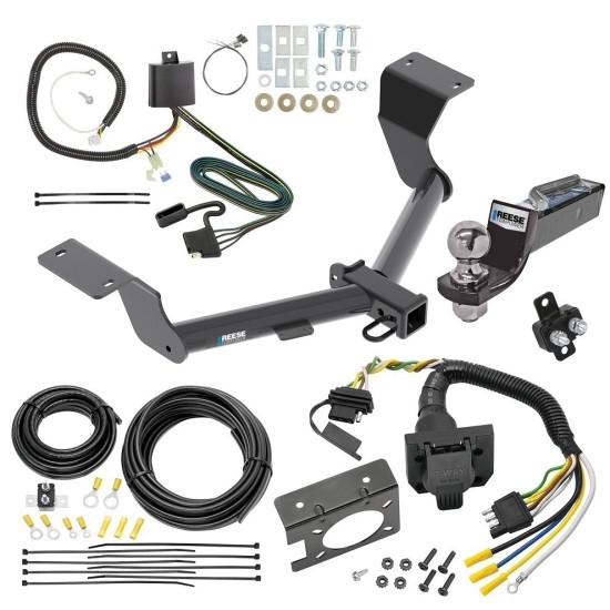 Trailer Hitch Tow Package w/ 7-Way RV Wiring For 17-19 Honda CR-V 20-24 Except Hybrid w/ 2" Drop Mount 2" Ball Class 3 2" Receiver Reese Trailer Hitch Tow Package w/ 7-Way RV Wiring For 17-19 Honda CR-V 20-24 Except Hybrid w/ 2" Drop Mount 2" Ball Class 3 2" Receiver Reese