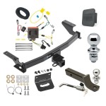 Custom Fit Trailer Hitch Wiring Harness (Plug & Play) 2" Drop Ball-Mount w/ Locking Pin/Clip 2" Chrome Ball 4-Flat Mounting Bracket 1-7/8" Chrome Ball Rubber Hitch Plug Cover Installation Hardware Installation Instructions 84138 118563 Ultimate Tow Package For 13-16 Mazda CX-5 Trailer Hitch w/ Wiring 2" Drop Mount Dual 2" and 1-7/8" Ball Lock Bracket Cover 2" Receiver Reese