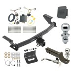 Custom Fit Trailer Hitch Wiring Harness (Plug & Play) 2" Drop Ball-Mount w/ Locking Pin/Clip 2" Chrome Ball 4-Flat Mounting Bracket 1-7/8" Chrome Ball Rubber Hitch Plug Cover Installation Hardware Installation Instructions 84138 118746 Ultimate Tow Package For 17-21 Mazda CX-5 Trailer Hitch w/ Wiring 2" Drop Mount Dual 2" and 1-7/8" Ball Lock Bracket Cover 2" Receiver Reese