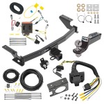 Custom Fit Trailer Hitch Wiring Harness (Plug & Play) 2" Drop Ball-Mount w/ Pin/Clip 2" Chrome Ball Trailer Connector Adapter Brake Control Wiring Kit Circuit Breaker Installation Hardware Installation Instructions 84138 85343 20506 7012a 11 Trailer Hitch Tow Package w/ 7-Way RV Wiring For 13-16 Mazda CX-5 w/ 2" Drop Mount 2" Ball Class 3 2" Receiver All Models Reese