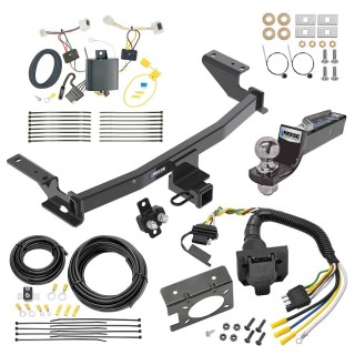 Custom Fit Trailer Hitch Wiring Harness (Plug & Play) 2" Drop Ball-Mount w/ Pin/Clip 2" Chrome Ball Trailer Connector Adapter Brake Control Wiring Kit Circuit Breaker Installation Hardware Installation Instructions 84138 85343 20506 7012a 11 Trailer Hitch Tow Package w/ 7-Way RV Wiring For 17-21 Mazda CX-5 w/ 2" Drop Mount 2" Ball Class 3 2" Receiver Reese