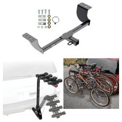 Trailer Hitch w/ 4 Bike Rack For 08-22 Dodge Challenger 06-23 Charger 05-08 Magnum 05-23 Chrysler 300 Approved for Recreational & Offroad Use Carrier for Adult Woman or Child Bicycles Foldable