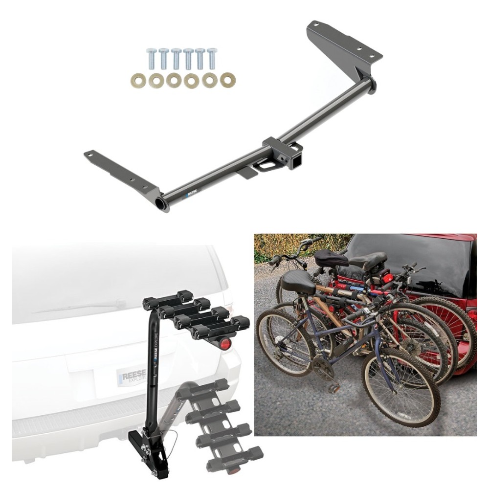 Custom Fit Trailer Hitch 4 Bike Carrier Installation Hardware Installation Instructions 84171 63124 Reese Trailer Hitch 4 Bike Rack 18-23 Honda Odyssey Approved Recreational Offroad Use Carrier Adult Woman or Child Bicycles Foldable 18 19 20 21 22 23 201 Trailer Hitch w/ 4 Bike Rack For 18-24 Honda Odyssey Approved for Recreational & Offroad Use Carrier for Adult Woman or Child Bicycles Foldable