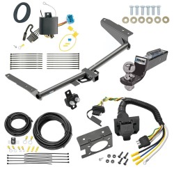 Trailer Hitch Tow Package w/ 7-Way RV Wiring For 18-24 Honda Odyssey w/ 2" Drop Mount 2" Ball Class 3 2" Receiver Reese