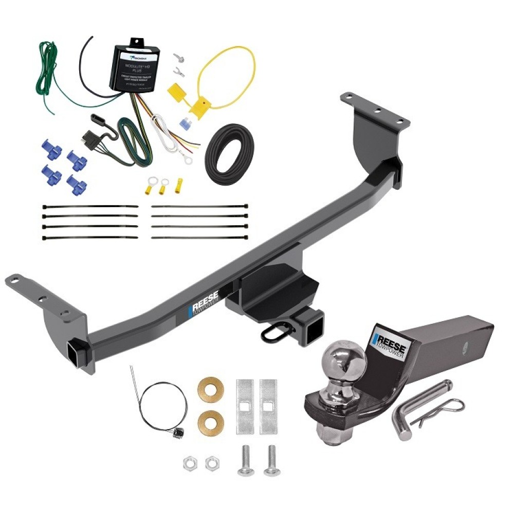 Custom Fit Trailer Hitch Wiring Harness (Requires Splicing) 2" Drop Ball-Mount w/ Pin/Clip 2" Chrome Ball Installation Hardware Installation Instructions 84177 119148 21536 Reese Trailer Tow Hitch 20-23 Nissan Rogue Sport Complete Package Wirin Reese Trailer Tow Hitch For 20-23 Nissan Rogue Sport Complete Package w/ Wiring and 2" Ball