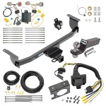 Custom Fit Trailer Hitch Wiring Harness (Plug & Play) 2" Drop Ball-Mount w/ Pin/Clip 2" Chrome Ball Trailer Connector Adapter Brake Control Wiring Kit Circuit Breaker Installation Hardware Installation Instructions 84177 85343 20506 7012a 11 Trailer Hitch Tow Package w/ 7-Way RV Wiring For 17-19 Nissan Rogue Sport w/ 2" Drop Mount 2" Ball Class 3 2" Receiver All Models Reese