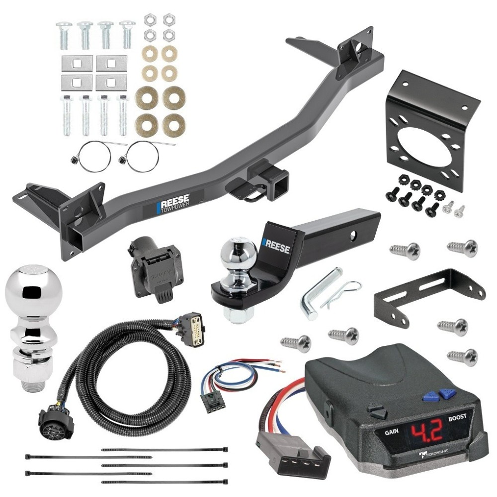 For 2018-2023 Buick Enclave Trailer Hitch kit by: Reese For 2018-2023 Buick Enclave Trailer Hitch Tow PKG w/ Tekonsha BRAKE-EVN Brake Control + Generic BC Wiring Adapter + 7-Way RV Wiring + 2" & 2-5/16" Ball & Drop Mount By Reese Towpower