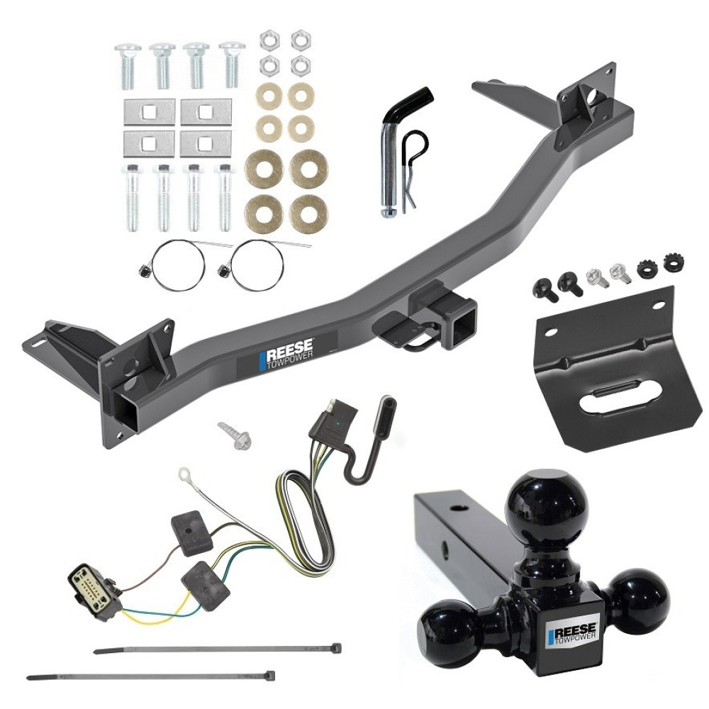 For 2018-2023 Chevy Traverse Trailer Hitch kit by: Reese For 2018-2023 Chevrolet Traverse Trailer Hitch Tow PKG w/ 4-Flat Wiring Harness + Triple Ball Ball Mount 1-7/8" & 2" & 2-5/16" Trailer Balls + Pin/Clip + Wiring Bracket By Reese Towpower