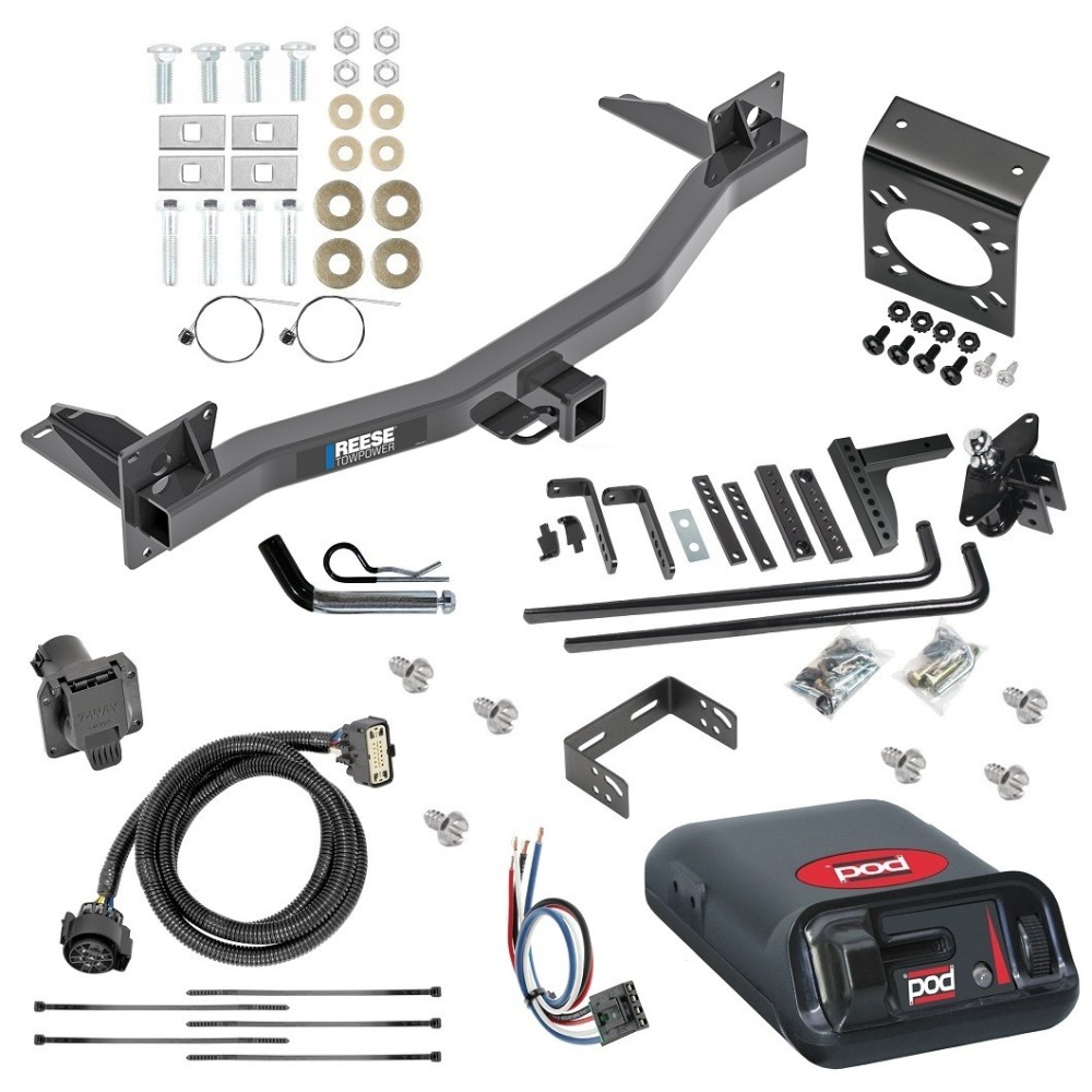 For 2018-2023 Buick Enclave Trailer Hitch kit by: Reese For 2018-2023 Buick Enclave Trailer Hitch Tow PKG w/ 6K Round Bar Weight Distribution Hitch w/ 2-5/16" Ball + Pin/Clip + Pro Series POD Brake Control + Generic BC Wiring Adapter + 7-Way RV Wiring By Reese Towpower
