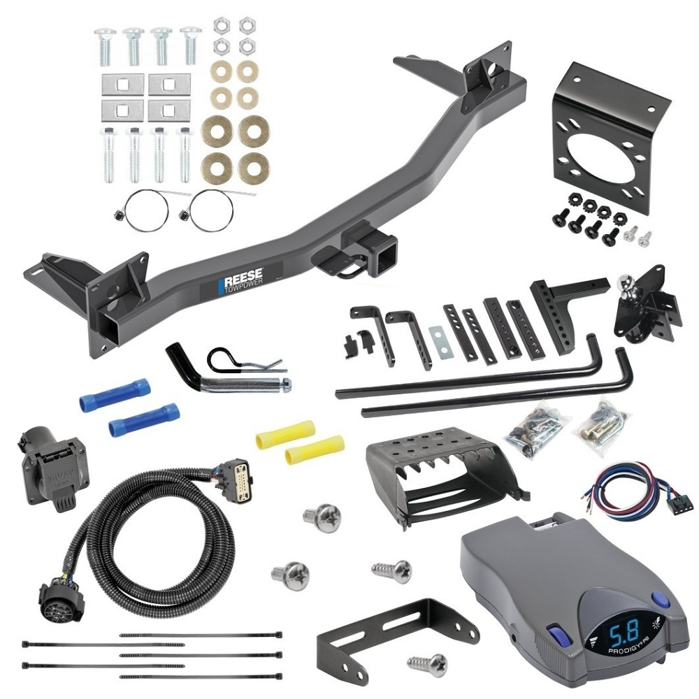 For 2018-2023 Buick Enclave Trailer Hitch kit by: Reese For 2018-2023 Buick Enclave Trailer Hitch Tow PKG w/ 6K Round Bar Weight Distribution Hitch w/ 2-5/16" Ball + Pin/Clip + Tekonsha Prodigy P2 Brake Control + 7-Way RV Wiring By Reese Towpower