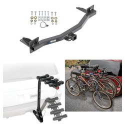 Trailer Hitch w/ 4 Bike Rack For 18-24 Buick Enclave Chevrolet Traverse Approved for Recreational & Offroad Use Carrier for Adult Woman or Child Bicycles Foldable