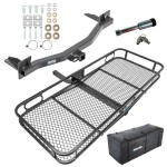 For 2018-2023 Buick Enclave Trailer Hitch Tow PKG w/ 60" x 24" Cargo Carrier + Cargo Bag + Hitch Lock By Reese Towpower