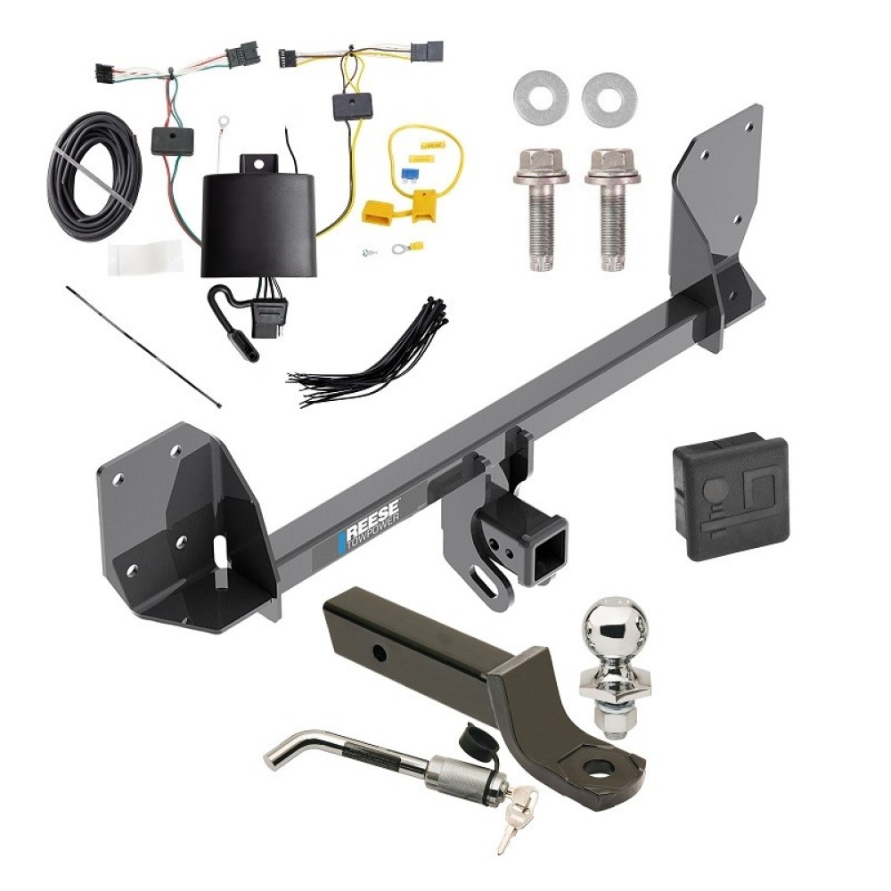Custom Fit Trailer Hitch Wiring Harness (Plug & Play) 2" Drop Ball-Mount w/ Locking Pin/Clip 2" Chrome Ball Rubber Hitch Plug Cover Installation Hardware Installation Instructions 84194 118773 7005111 7010 Reese Towpower Trailer Tow Hitch 18 Reese Trailer Tow Hitch For 18-24 Volvo XC60 Deluxe Package Wiring 2" Ball Mount and Lock