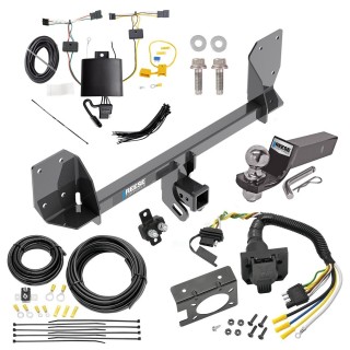 Custom Fit Trailer Hitch Wiring Harness (Plug & Play) 2" Drop Ball-Mount w/ Pin/Clip 2" Chrome BallTrailer Connector Adapter Brake Control Wiring Kit Circuit Breaker Installation Hardware Installation Instructions 84194 85343 20506 7012a 118 Trailer Hitch Tow Package w/ 7-Way RV Wiring For 18-24 Volvo XC60 w/ 2" Drop Mount 2" Ball Class 4 2" Receiver All Models Reese