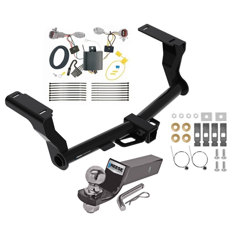 Custom Fit Trailer Hitch Wiring Harness (Plug & Play) 2" Drop Ball-Mount w/ Pin/Clip 2" Chrome Ball Installation Hardware Installation Instructions 84209 118744 21536 Reese Tow Package 18-22 Subaru Impreza Trailer Hitch Wiring 2" Drop M Tow Package For 18-24 Subaru Impreza Trailer Hitch w/ Wiring 2" Drop Mount 2" Ball 2" Receiver Reese