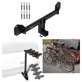 Reese Trailer Hitch w/ 4 Bike Rack For 11-24 BMW X3 19-24 X4 Approved for Recreational & Offroad Use Carrier for Adult Woman or Child Bicycles Foldable Reese Trailer Hitch w/ 4 Bike Rack For 11-24 BMW X3 19-24 X4 Approved for Recreational & Offroad Use Carrier for Adult Woman or Child Bicycles Foldable